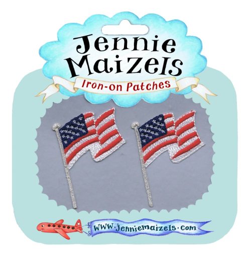 US Flag pair of Iron-on Patches